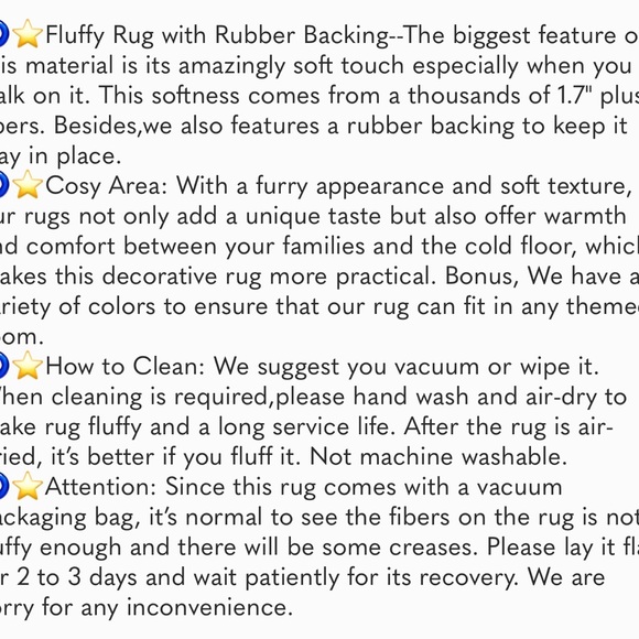 Pink Area Rug for Girls Bedroom,Fluffy Shag 4'X6' Living Room,Furry Carpet Kids - Picture 6 of 7